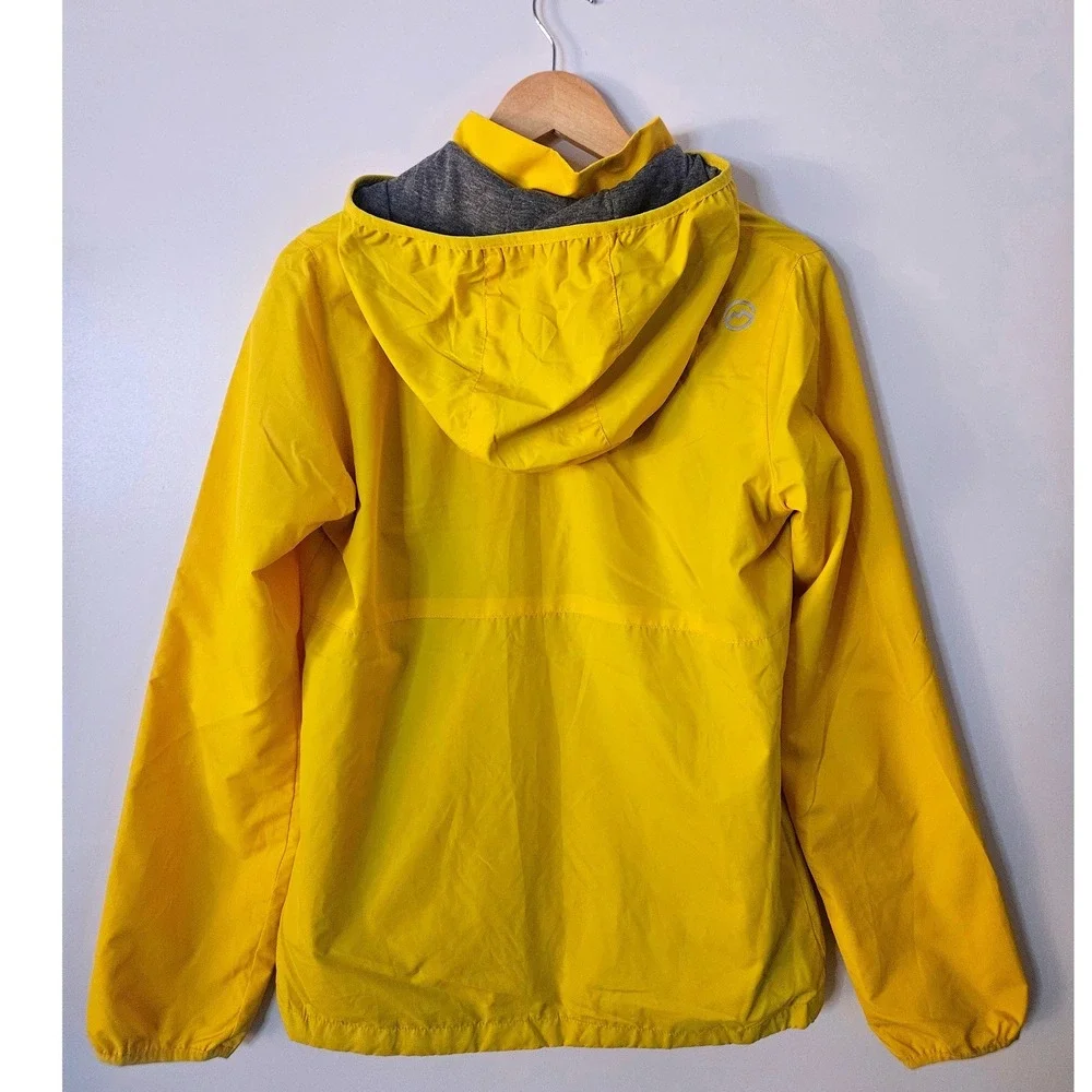 Magellan Outdoors Youth XL (Fits Women's S/M) Yellow Full Zip Hooded Windbreaker